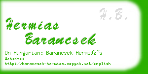 hermias barancsek business card